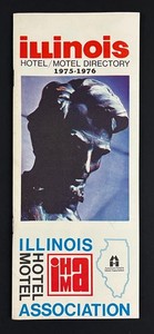 1975 Illinois Hotel Motel Association Lodging Directory Vintage Travel Booklet