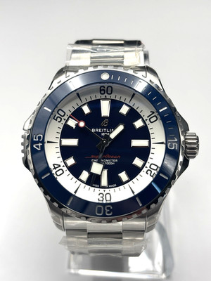 New Breitling Superocean A17378 46mm Blue Dial Blue And Bezel MSRP $5,900