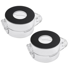2 Pcs Black Clear Plastic Switch Cover Protector for 22mm Dia Push Button Switch