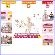 39.5" Electronic Musical Floor Piano Mat for Toddlers - Animal Sounds, Portable