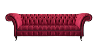 Exklusive Rosa Chesterfield Couch Wohnzimmer 4-Sitzer Sofa Edle MöBel