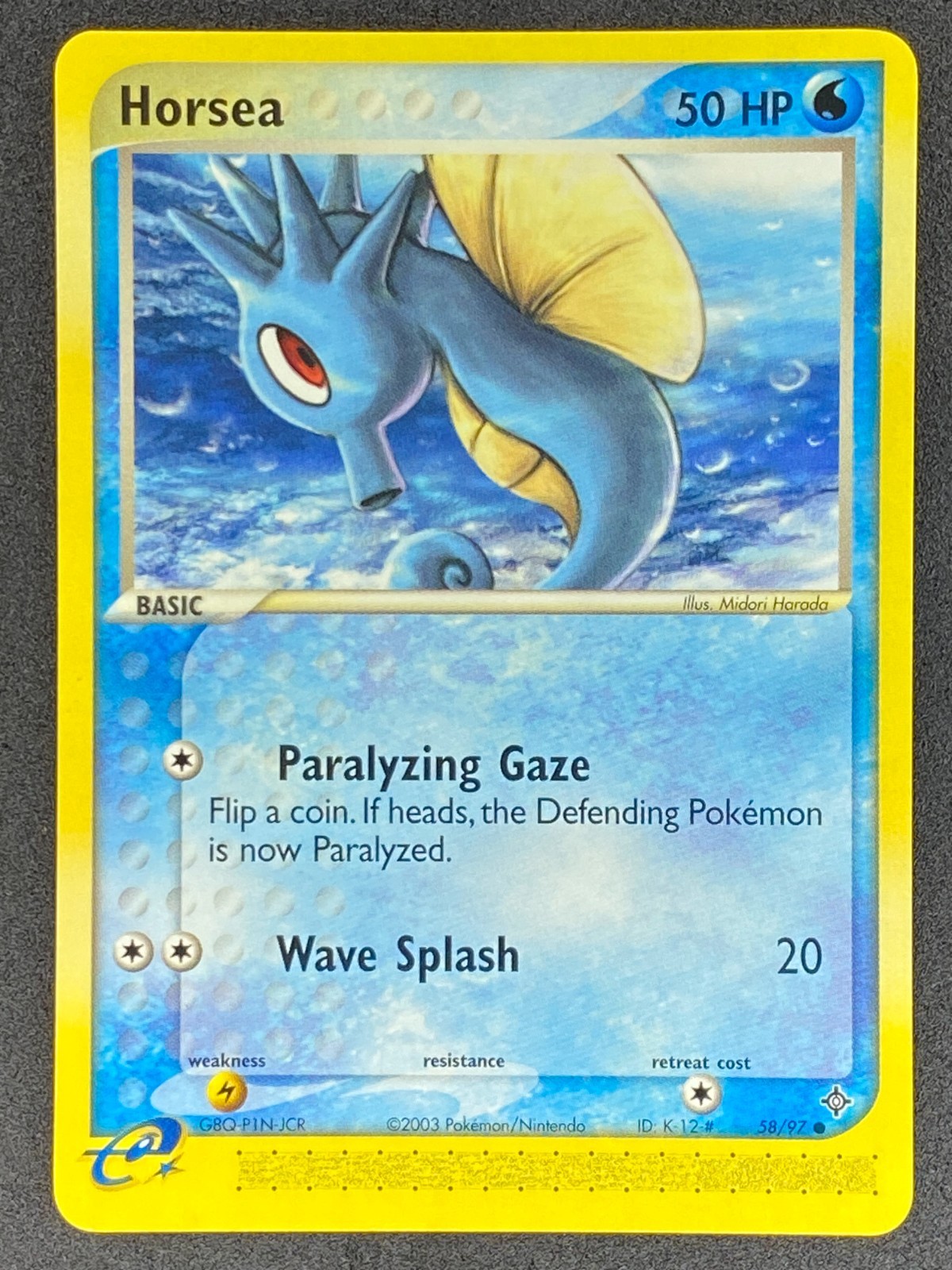 Pokémon Horsea 58/97 DR EX Dragon NM