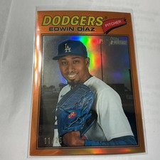 2026 Topps Heritage Edwin Diaz Orange Chrome 11/25