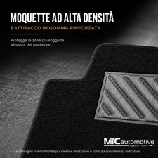 Tappetini Auto Smart Forfour su Misura Moquette Nera Antiscivolo Personalizzati - Miniatura 4