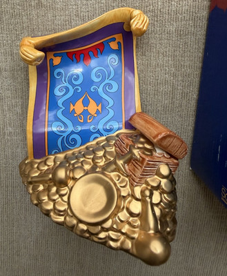 Vintage Disney Aladdin Flying Carpet Ceramic Schmid Hand-Painted Figurine 90s