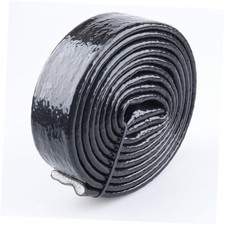 1" ID Silicone Coated Fiberglass Heat Shielded Fire Sleeve 1 ID, 10 Feet Black