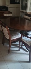 Mahogany Dining Table Extended with 6 Chairs
