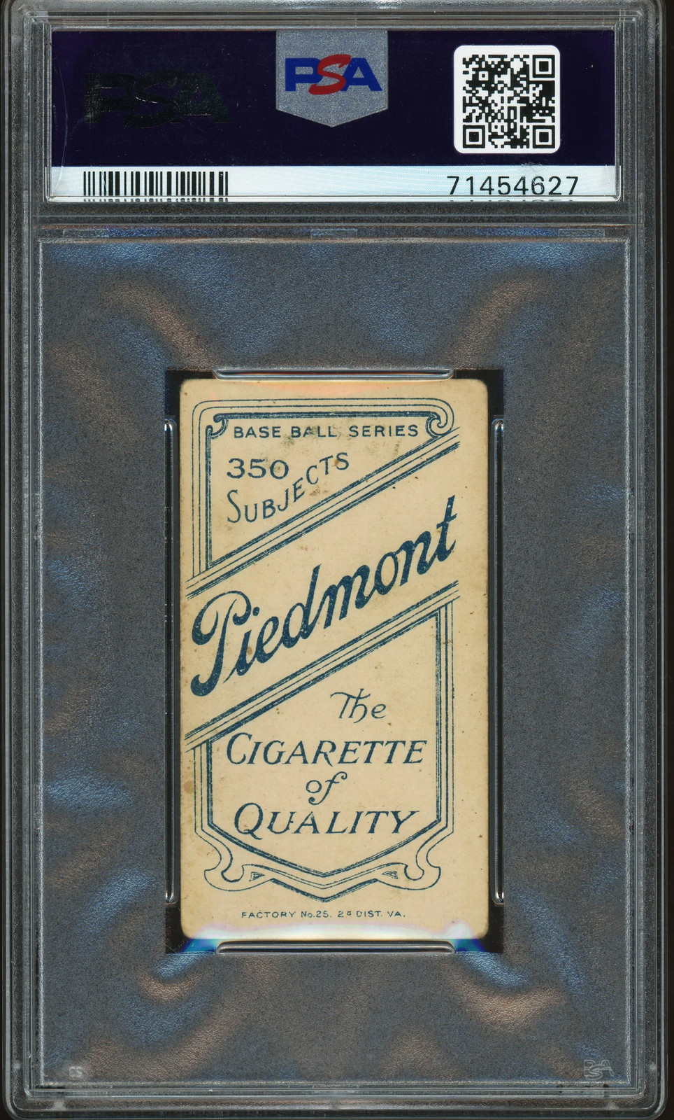 1910 T206 Piedmont 350 Ty Cobb Bat Off Shoulder PSA 2.5 GD+ Nice Color New Label view 2