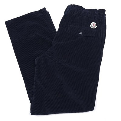 $840 Moncler Pantelone Sportivo Blue Jogger Corduroy Pants Mens Size 32 (EU 48)