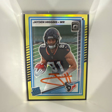 Panini 2025 Donruss Optic Jayden Higgins Rated Rookie Autograph Texans #225
