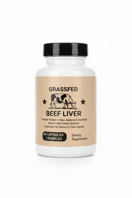 Grass Fed Beef Liver 3000mg 90Caps New Zeland NonGMO