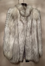 Echte Silberfuchs Pelzjacke Damen * 38/40 * Vintage * Naturpelz edel 