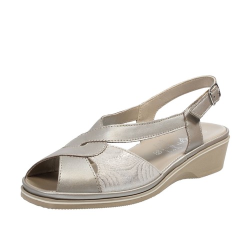 Cinzia soft Sandalo tacco Argento Tacco NDT28002 001