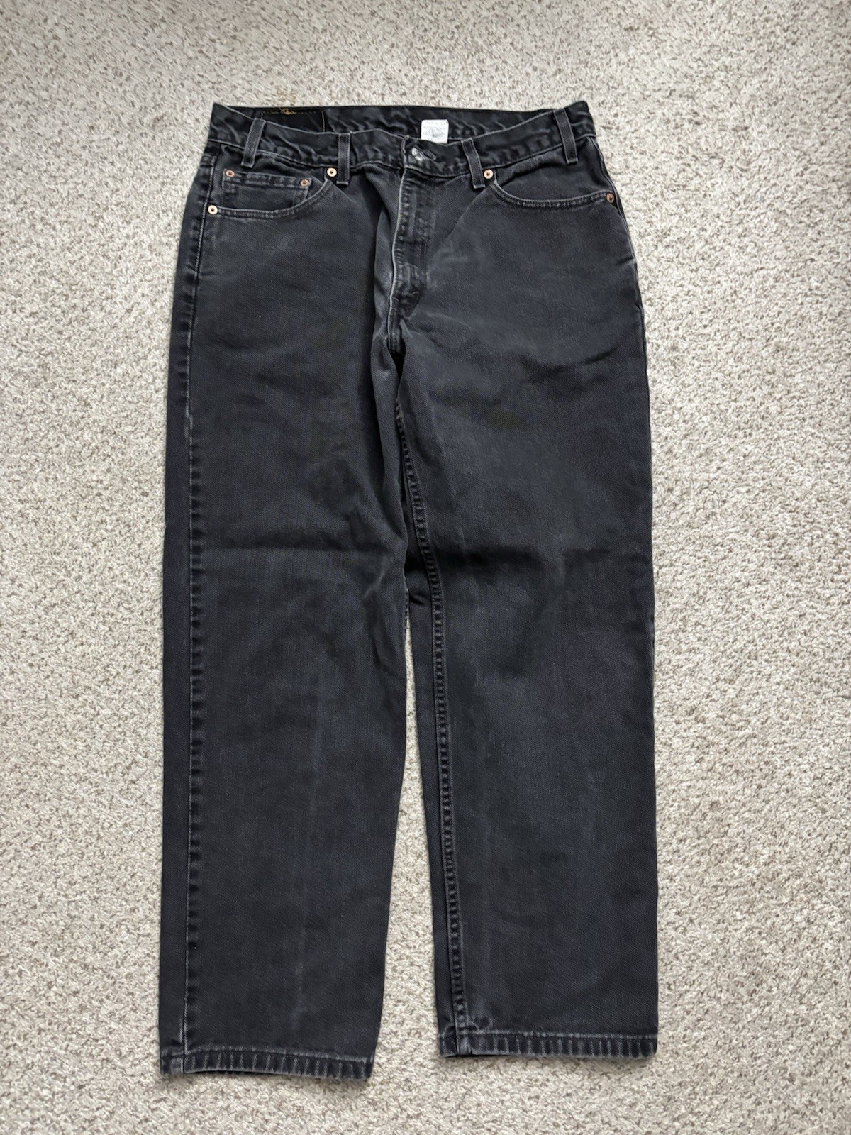 Vintage Levi's Jeans Mens 36x30 Fade Black 550 Relaxed Fit Made in USA Baggy 90s