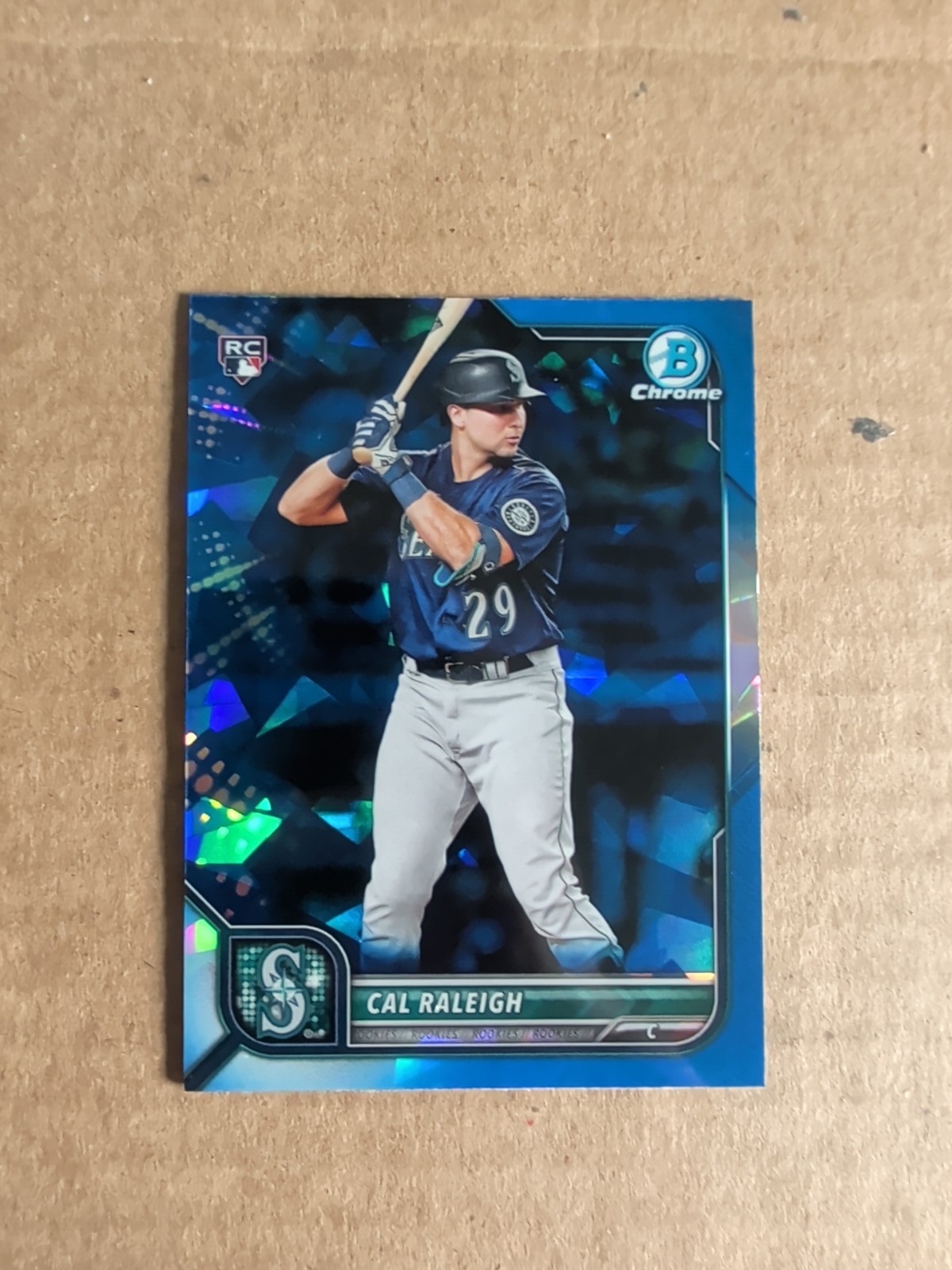 2022 Bowman Chrome Sapphire Edition Cal Raleigh #51 Rookie RC Mariners !!