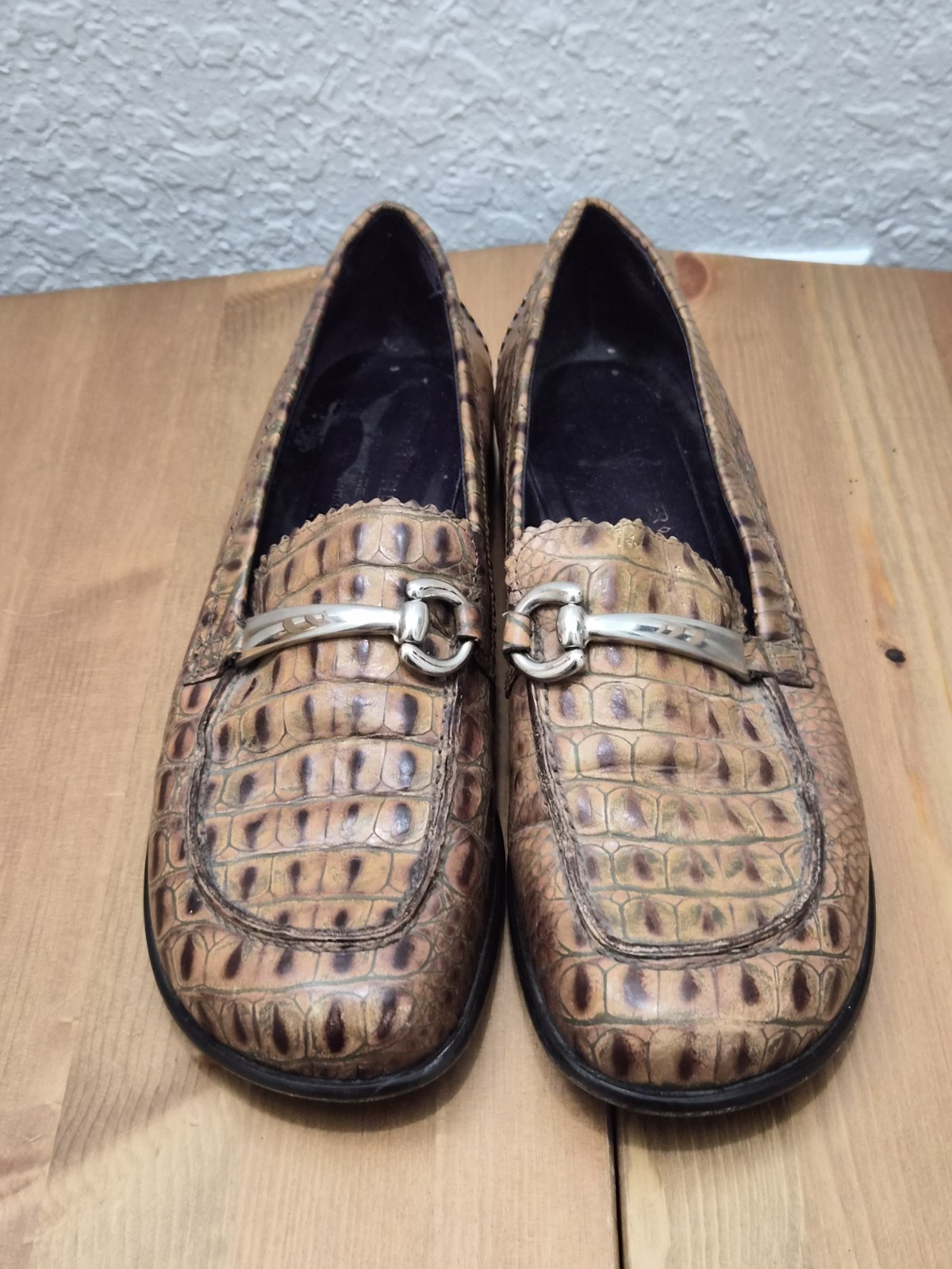 Donald Pilner Loafers Darwin Python Print Buckle … - image 1
