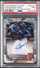 2025 BOWMAN CHROME PROSPECT AUTO #CPACSU CHRISTOPHER SUERO 278/299 PSA 9
