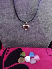 Locket with Interchangeable Cats eye hearts
