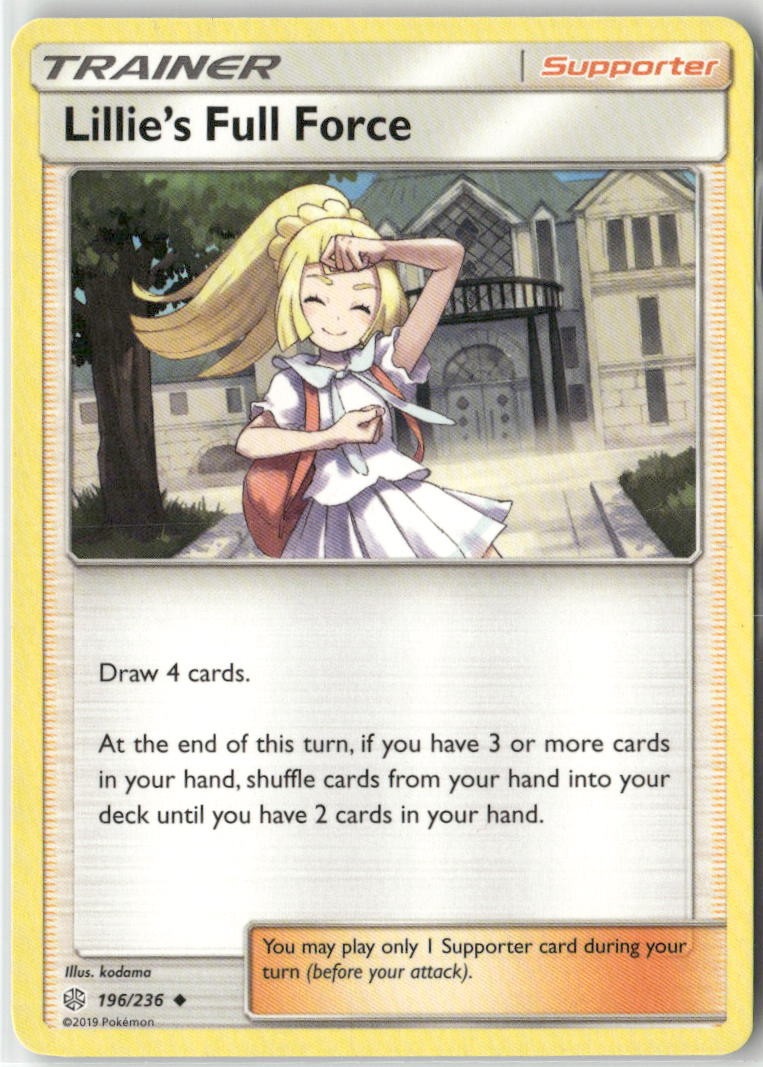 Lillie's Full Force 196/236 Uncommon Cosmic Eclipse Pokemon Moderately Played