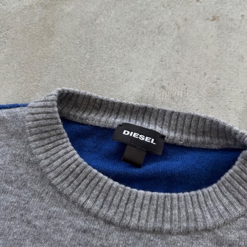 Vintage 90s Diesel Wool Sweater Size M Gray - Picture 5 of 8