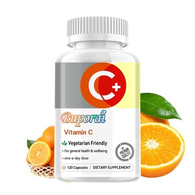 Buporai Vitamin C Capsules, Bioflavonoid Supplement, 120 Capsules