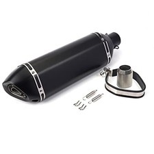 Exhaust Muffler 1.5-2"Inlet with Removable DB Killer for Matt black