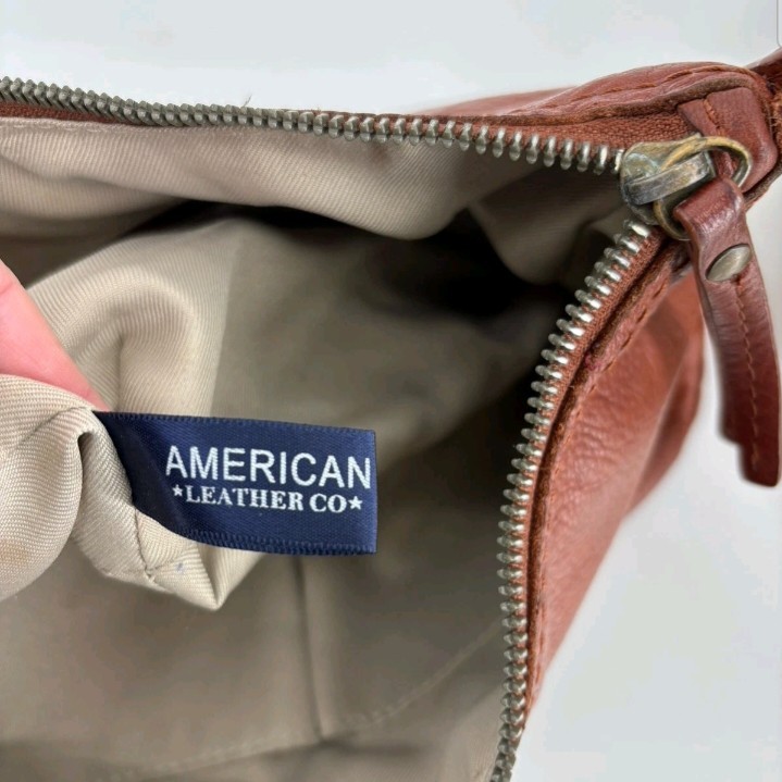 American Leather Co Dayton Crossbody Bag Women’s Brown Leather Adjustable Strap