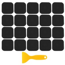 20pcs Bathtub Stickers Shower Treads Non Slip Grip Strips with Scraper Black