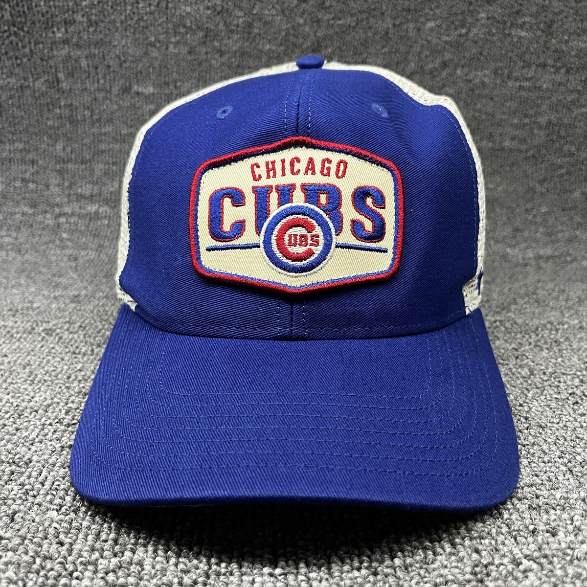 New 47 Brand Chicago Cubs Trucker Mesh Snapback Hat Blue White MLB Cap