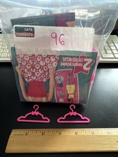 96 PCS Doll Hangers Barbie Lot Clothes New In Bag Collected from Storage Bags
