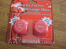 Lucky Lovers Message Dice Red w/ White Letter...