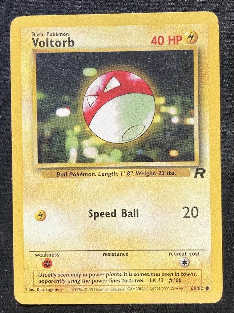 Voltorb 69/82 Pokémon Team Rocket Unlimited Common TCG LP