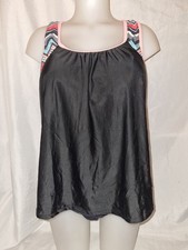Gorgeous Black BEACH TO BEACH Tankini Top Bottom Set size 18 20