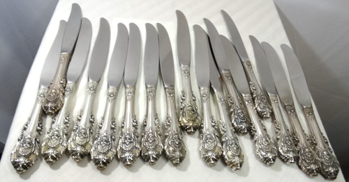 Wallace Sir Christopher by Wallace Sterling Silver Flatware 90 pieces-4705 grams - Picture 13 of 17