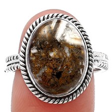 Natural Wild Horse Jasper 925 Sterling Silver Ring s.8.5 Jewelry R-1065