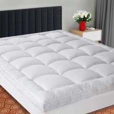 Thick Mattress Topper Quilted Cooling Mattress Topper Protector Pad 4 Inches