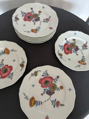 Limoges Ceralene ''Anemones'' Kuchenteller, Teller 22,2 cm