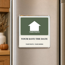 Personalized Save The Date Photo Magnet Custom Photo Motto