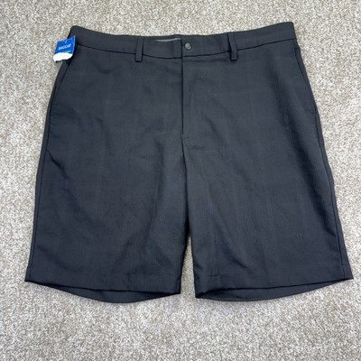 NEW Haggar The Active Series Shorts Mens Size 38 Black Comfort Waist Performance