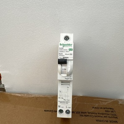 Schneider Acti9 iC60H RCBO B20 PoN Fehlerstromschalter (A9D56820) 
