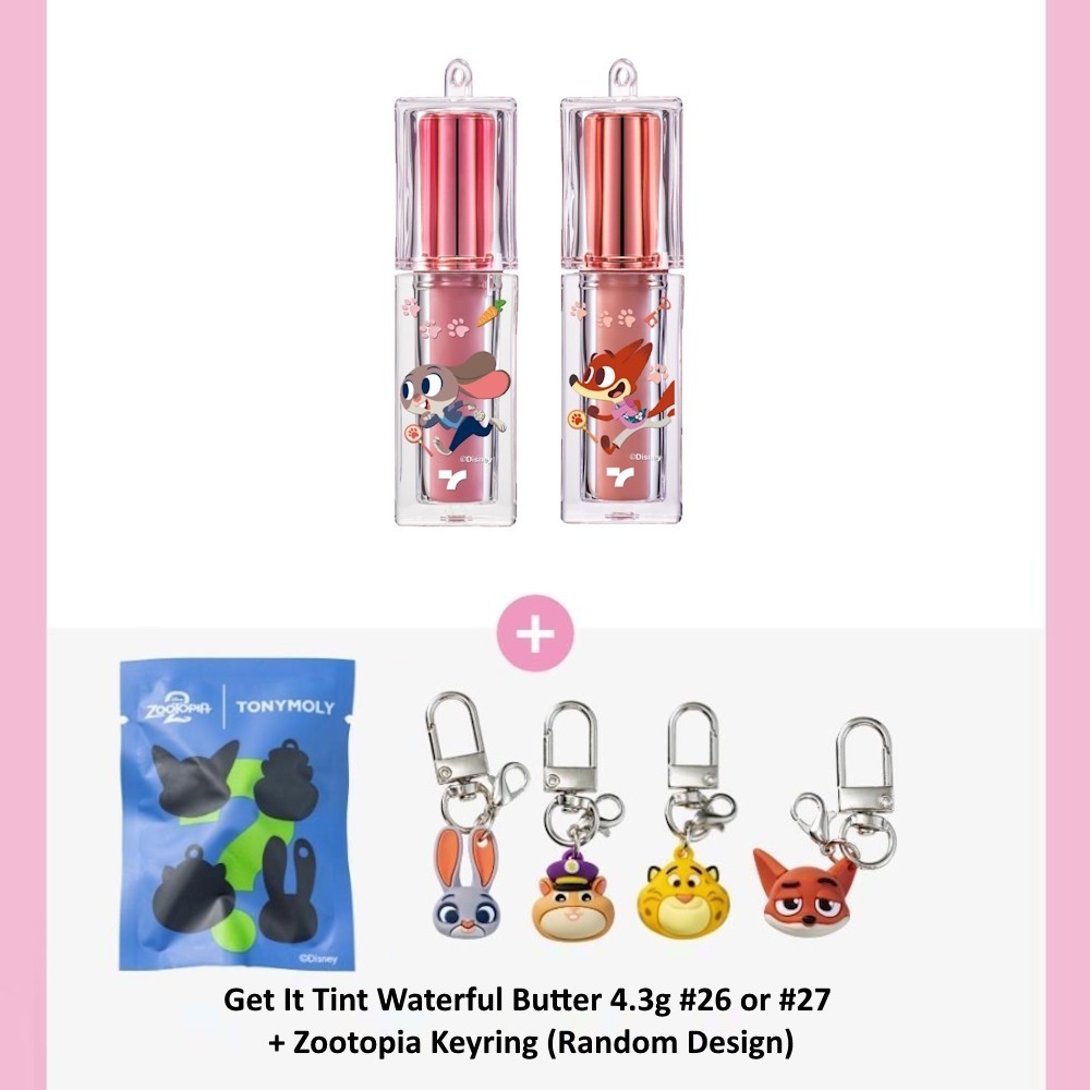 TONYMOLY Get It Tint Waterful Butter 4.3g with ZOOTOPIA Keyring