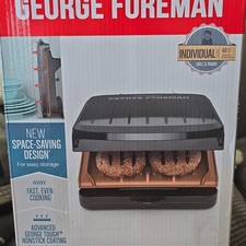 George Foreman 40 sq in Indoor Grill & Panini Non-Stick Space-Saving Black