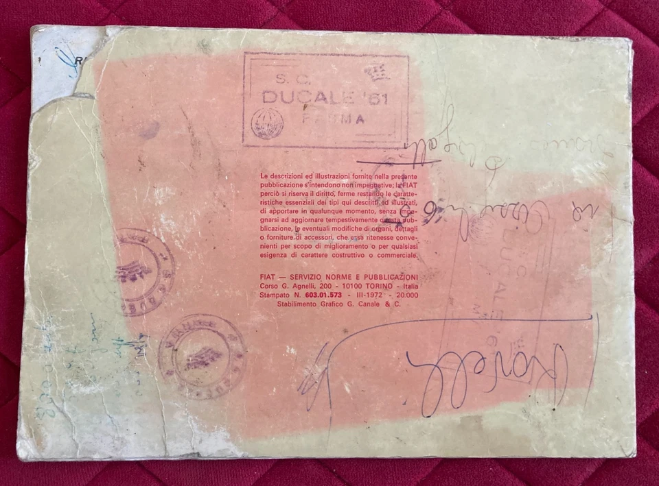 FIAT 128 Sport Coupè Libretto Uso e Manutenzione 1972 - Immagine 3 di 3
