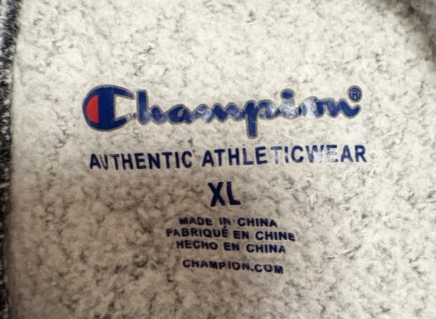 Champion Gray Fleece Jogger Sweatpants Youth Boys XL – White Logo – GUC - Image 3 of 4
