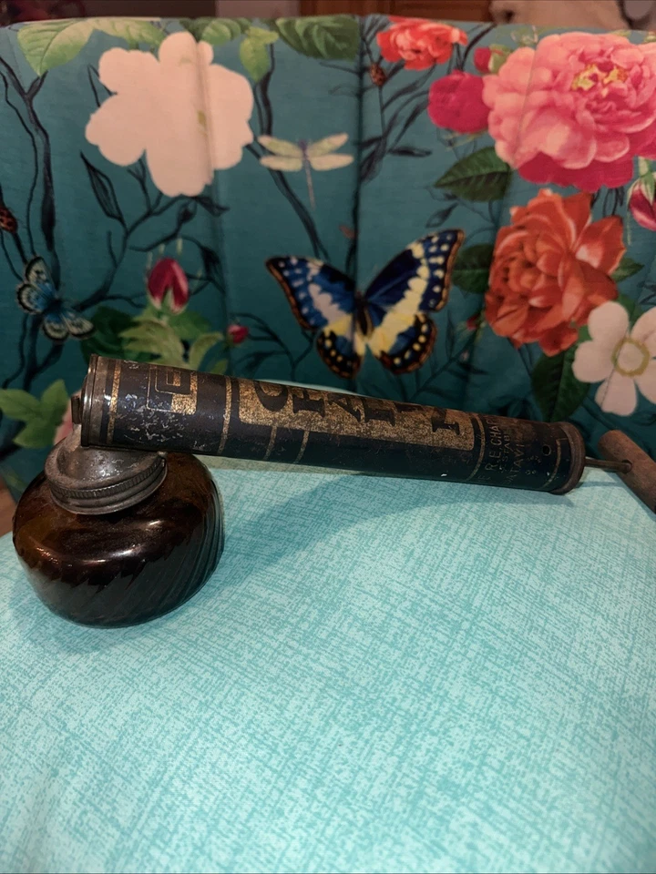 Pulverizador de insectos vintage - Chapin Mfg vidrio marrón hecho en EE. UU. Foto 2 de 4