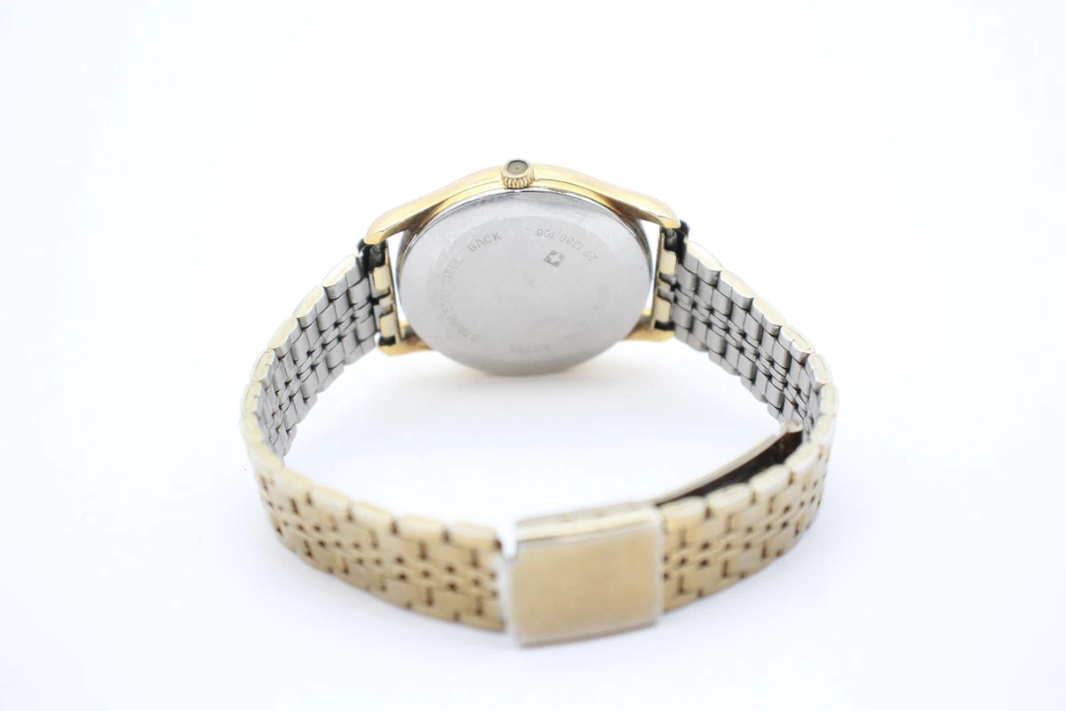 Zenith Gold Tone Dress Watch Quartz Ref 27.1380.106 Working