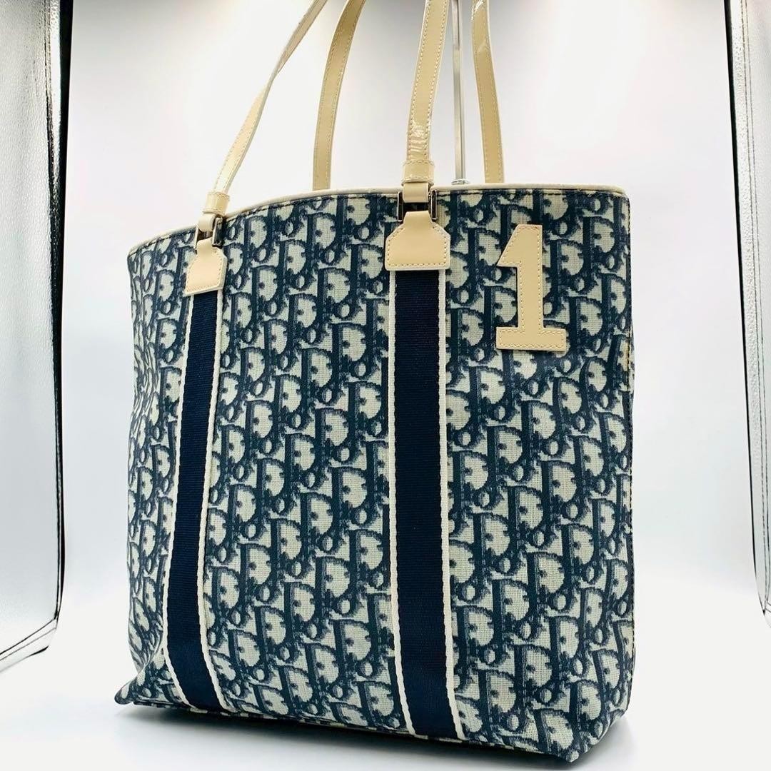 Dior Y2K Trotter Vintage Shoulder Bag Tote Brown Monogram