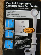 Foot Lok Stop Tub PVC Triad Tub Drain - 71W - Keeney Mfg