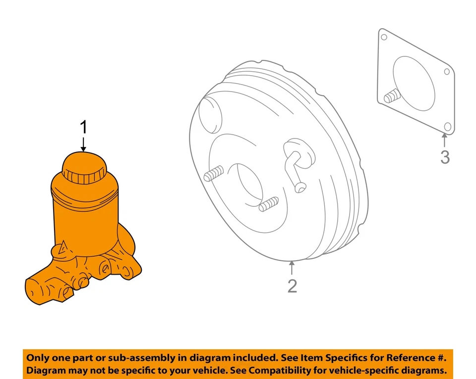 Cilindro mestre de freio usado serve: 2005 Suzuki Aerio com ABS grau A - Imagem 3 de 4