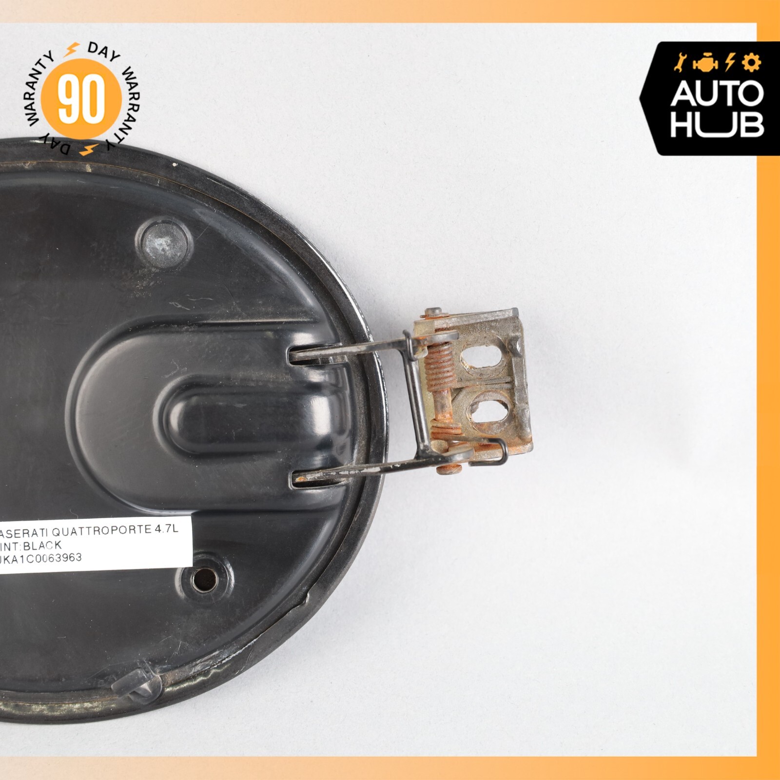 03-13 Maserati Quattroporte M139 Fuel Gas Tank Lid Door Cover Black OEM 68k